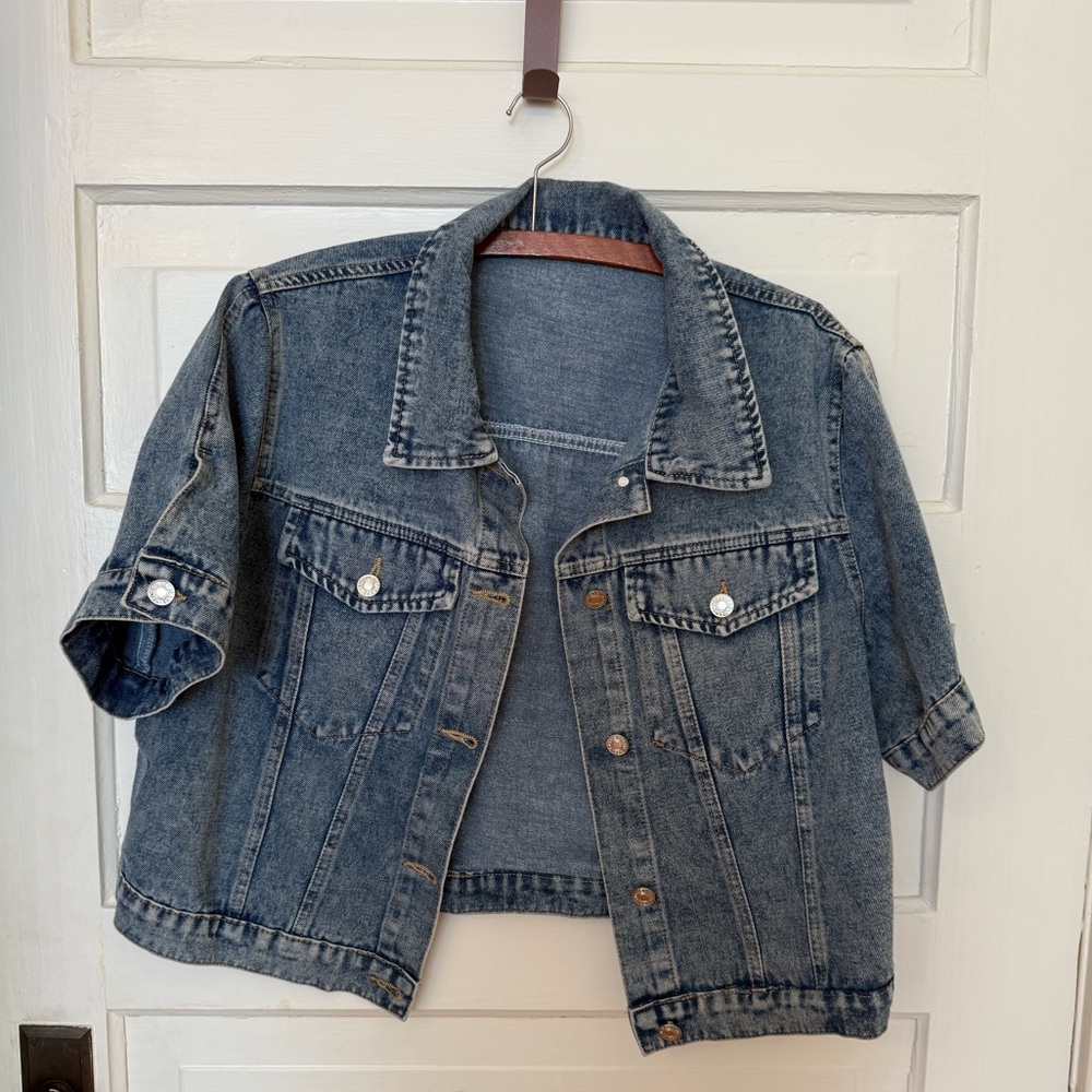 Denim Short Sleeve Jacket